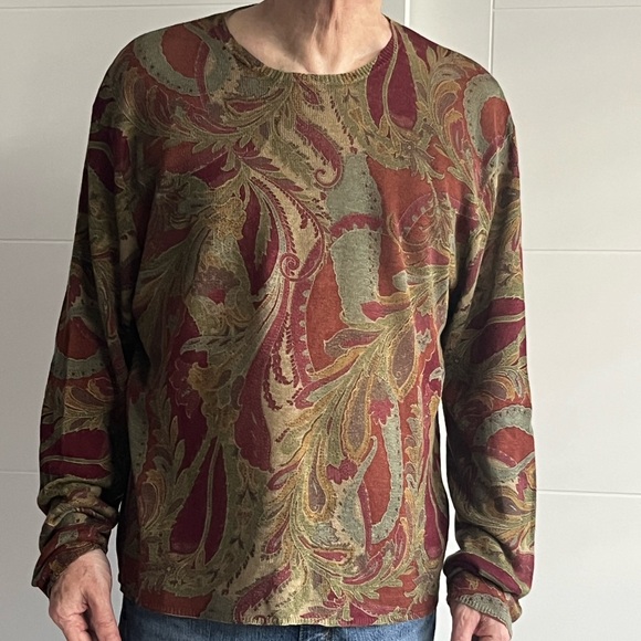 Linen Paisley Sweater